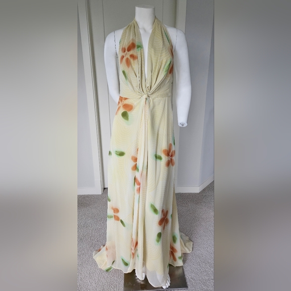 EUC Size 8 Flawless Silk Backless Gown - Picture 3 of 11